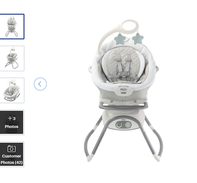 Graco Duet Gliding Swing with Portable Rocker, View more