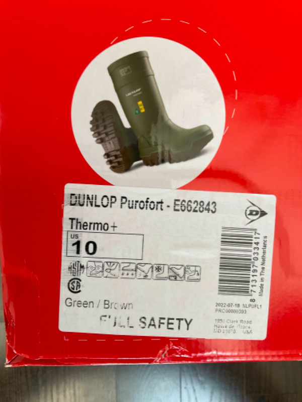 DUNLOP -50°C Purofort Thermo 14" rubber work boots Sz 10 in Men's Shoes in Oakville / Halton Region - Image 2