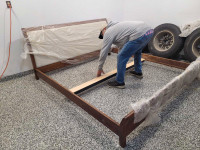 King bed frame , hard wood , new 