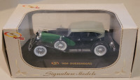 Vintage Signature Models Diecast Car 1934 DUESENBERG Black/Green