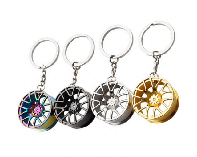 Porte Clé Roue Mag Jante Moyeu Wheel Metal 4 Couleurs Ket Chain dans Art et objets de collection  à Laval/Rive Nord