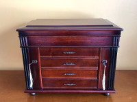 VTG high quality large capacity solid wood jewelry box with lock