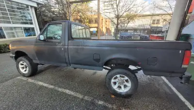 Selling my brick nose F250 regular cab long box 4x4. It is a solid, simple truck that runs great and...