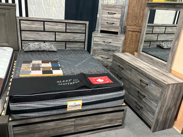 6pc Canadian made Queen bedroom set for only $999. in Beds & Mattresses in Mississauga / Peel Region - Image 2
