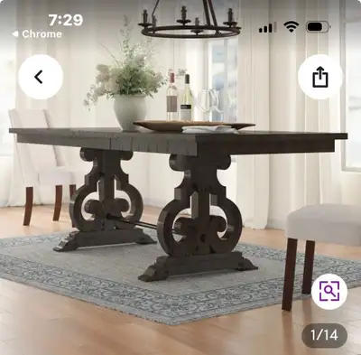 Wood Dining Set with 6 Chairs, View more