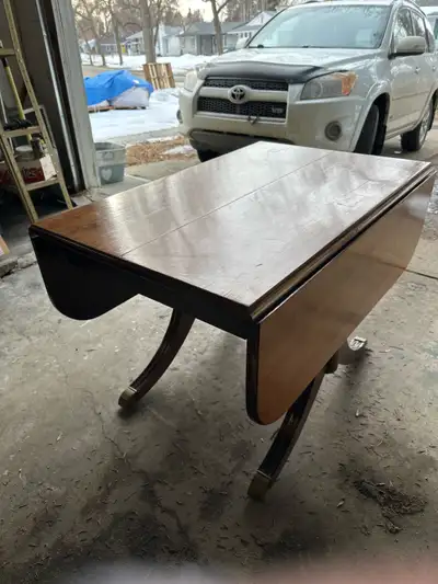 table Duncan pfyfe drop leaf solid mahogany , View more