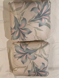 Pillows-Two Decorative Throw Pillows Custom Made Cream & Pastels