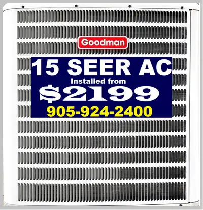Goodman 15 SEER High Efficiency Air conditioner from $2199