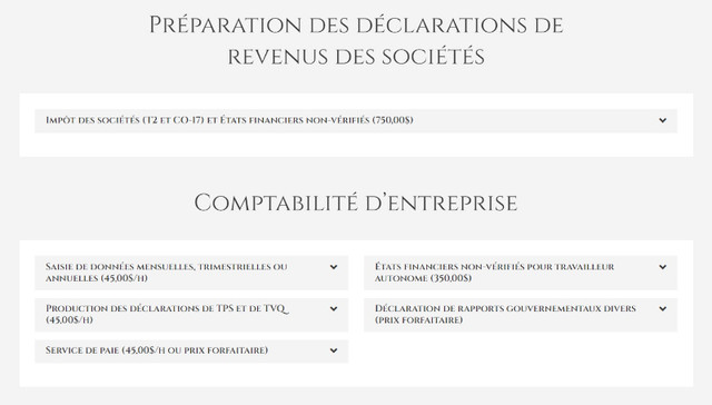 Tenue de livres (comptabilité) et déclaration de revenus (impôt) dans Services financiers et juridiques  à Lévis - Image 4