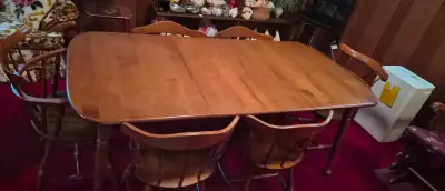 Vintage Solid Wood Dining Room Set (willing to split), View more