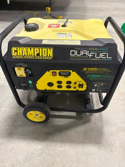 Generator - Champion Dual Fuel 8125SW/6500RW Gas and 7325SW/5850 Propane Used Runs well $600 obo