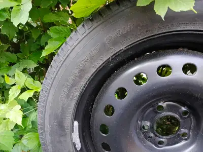 Toyo 215x55x17 witer tires On new steelies OFF JEEP COMPASS TIRES STILL HAVE LIFE BUT NOT NEW .