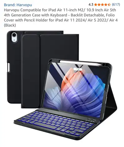 Harvopu iPad Keyboard Case, View more