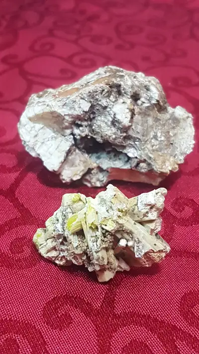 Plumbogummite After Pyromorphite & Brecciated Quartz With Mica, View more