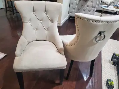 2 dining chairs for $80 as is , View more