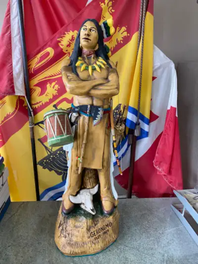 LARGE ORNATE DETAILED INDIGENOUS FIGURE STATUE, View more