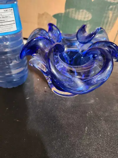 Blue Glass Candy Dish, View more