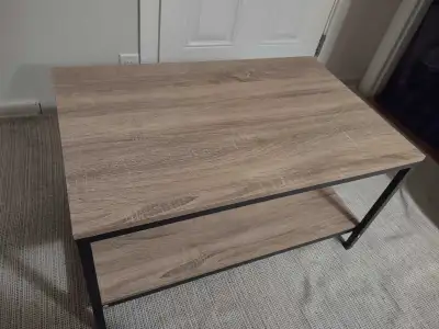 coffee table - wood with steel frame, View more
