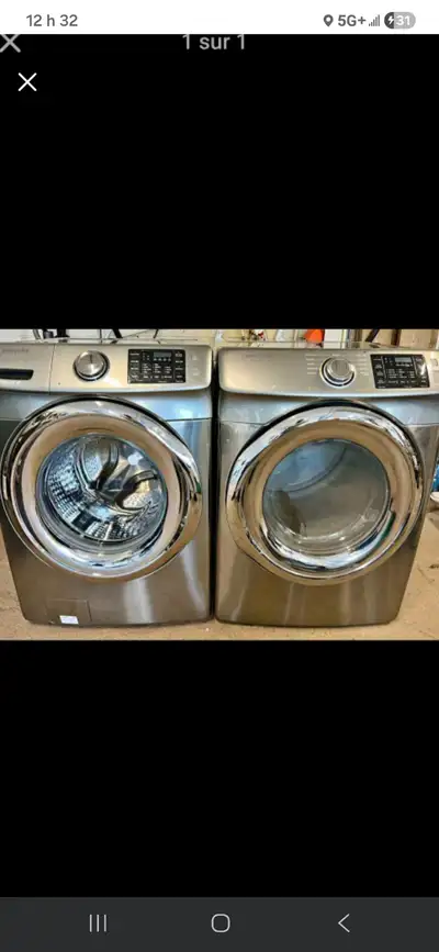 Laveuse sécheuse frontal SAMSUNG he énergie grande capacité fonctionne très bien peut livré 514 701...
