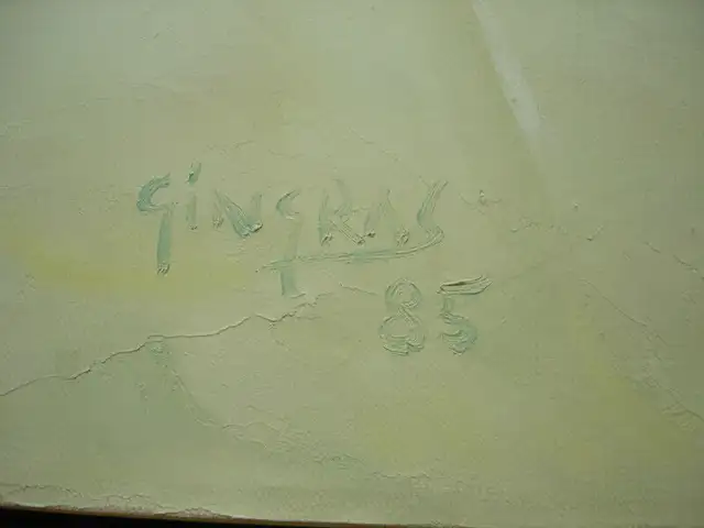 Gilles E. GINGRAS Artiste Canadien “Printemps” Oil Painting 1985 in Arts & Collectibles in City of Montréal - Image 4