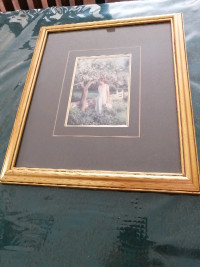 Lady in a Garden - Picture Framed