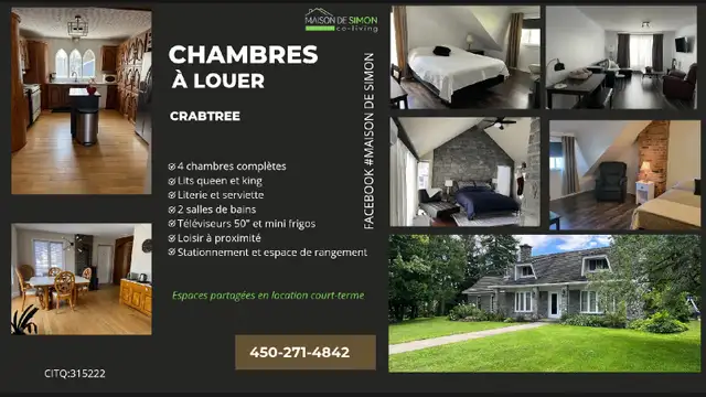 Room(s) for Rent - Crabtree - Short-Term Rental
