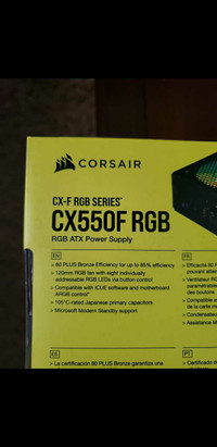 Corsair CX550f RGB power supply