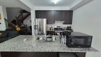 Like-New Solid Wood Kitchen  with Granite Countertop & Island, View more