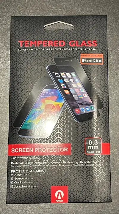 NEW - Tempered Glass for iPhone 12 Max, View more