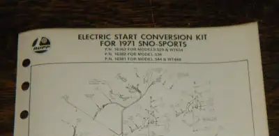 Rupp Electric Start Conversion Kit for 1971 Sno Sport Snowmobile shipping available at your cost any...