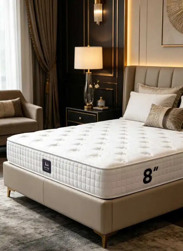 Brand New 8 inches White coloured Mattresses for Sale in Beds & Mattresses in Delta/Surrey/Langley - Image 5