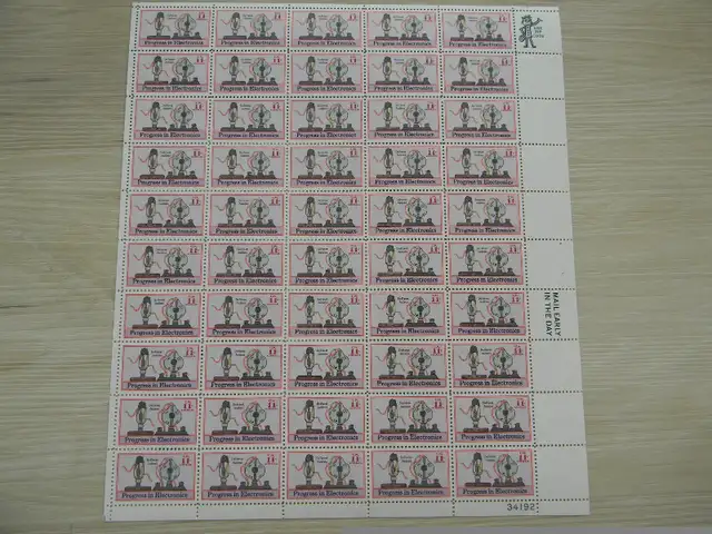 US Stamps - Progress in Electronics - full sheets65126295568642121