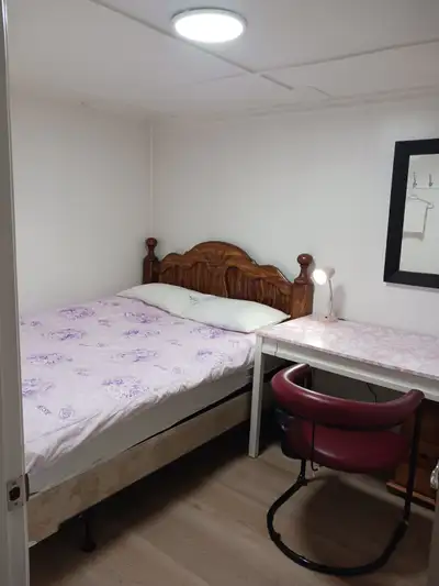 A brand new private day room with a queen-size bed, View more