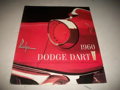 1960 Dodge Dart Sales Brochure. Chrysler Canada Issue. Very good clean Condition. See Pictures for m...