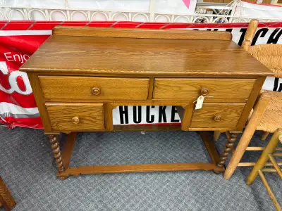 vintage solid oak sideboard , View more