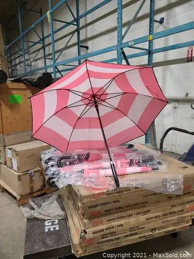 Pink umbrella for rain day or photo shoot, bridesmaids etc