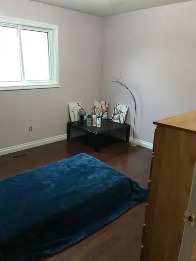 Clean large private room on the upper floor with walk in closet. Semi private bathroom. Fully furnis...