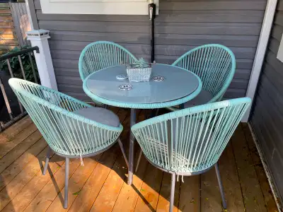 Outdoor table and chairs, View more