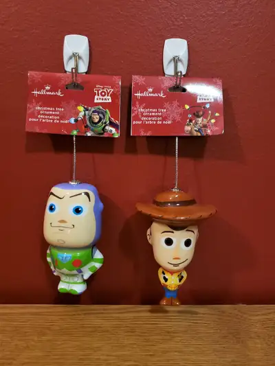 Hallmark Disney Toy Story Buzz & Woody Decoupage Ornaments - NEW, View more