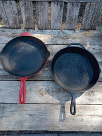 Pair of 12"D Cast Iron Pan, Very Durable