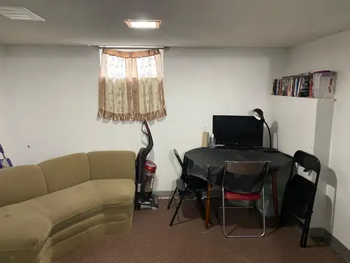 A full private basement apartment with separate entrance, non-shared kitchen, washroom, 1 bedroom, a...