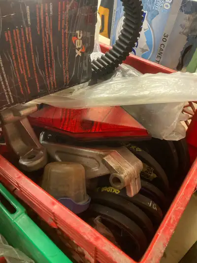 Assortment of clutch springs , polaris team clutches. , HPG shock assembly SkiDoo……….383 belt for a...