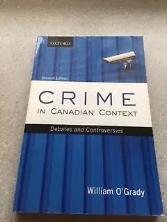 For sale text book crime in Canadian context ISBN: 978-0-19-543378-4 in good condition, asking $30....