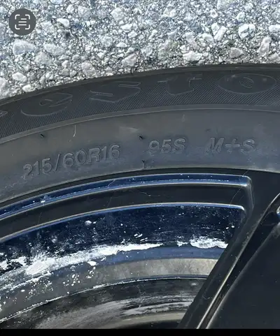 4 winter tires, 215/60R16 95S - used one year only. I got these tires when I purchased my car, it ca...