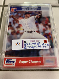 1992 MLB Baseball Diet Pepsi Card Complete Set Booth 263