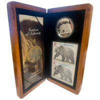 THE GREAT GRIZZLY 2004 LIMITED EDITION $8 FINE SILVER COIN SET