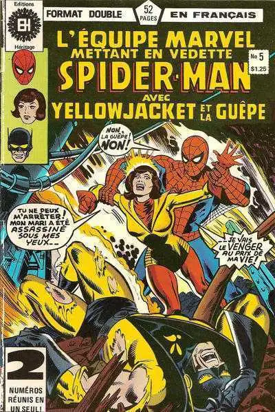 SPIDER MAN AVEC YELLOW JACKET ET LA GUÊPE # 5 1984 COMME NEUF, View more