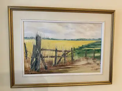 2 toiles des paysages du parc de Mauricie Encadrement en bois Toile verticale Dimension cadre - 25 p...