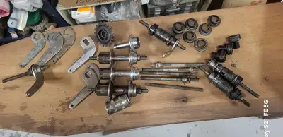 Large group of parts Some nos new and some used 120 for all firm Shimano bendix