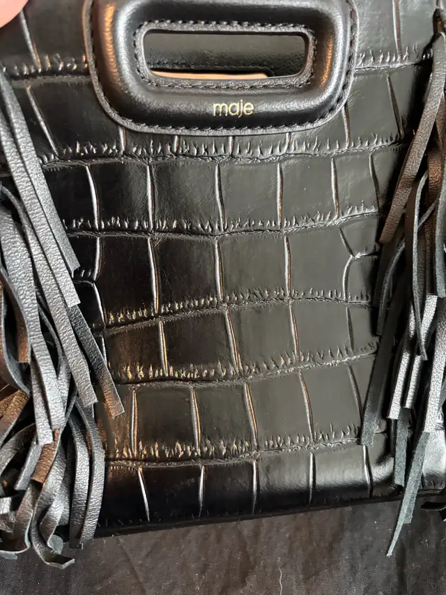 Maje Croc-embossed leather mini bag in Bags & Luggage in City of Toronto - Image 4